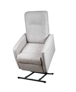 Poltrona massaggiante "siena" tessuto grigio con recliner elettrico, 75x93x105 cm